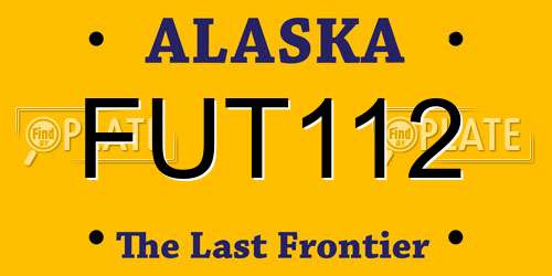 FUT112 Alaska License Plate
