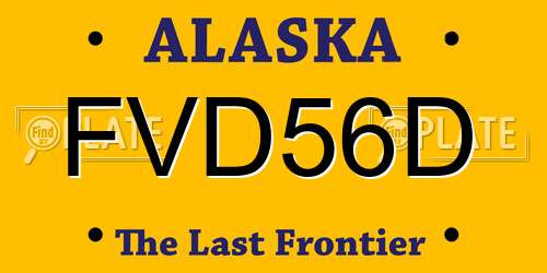 FVD56D Alaska License Plate