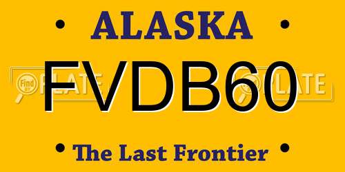 FVDB60 Alaska License Plate