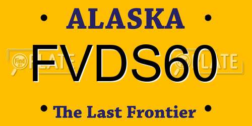 FVDS60 Alaska License Plate