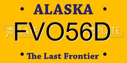 FVO56D Alaska License Plate