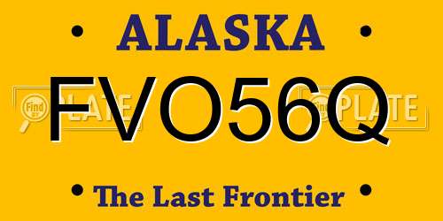 FVO56Q Alaska License Plate