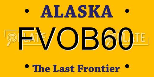 FVOB60 Alaska License Plate
