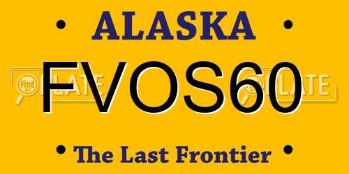 FVOS60 Alaska License Plate