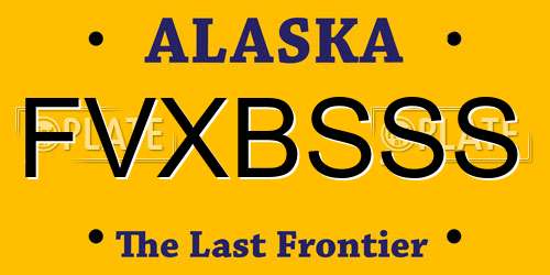 FVXBSSS Alaska License Plate