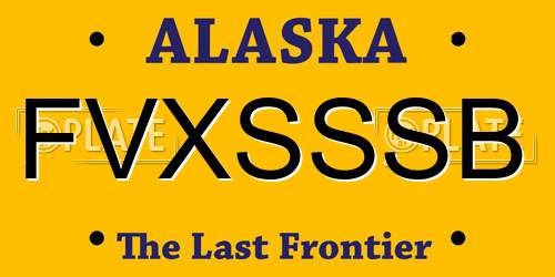 FVXSSSB Alaska License Plate