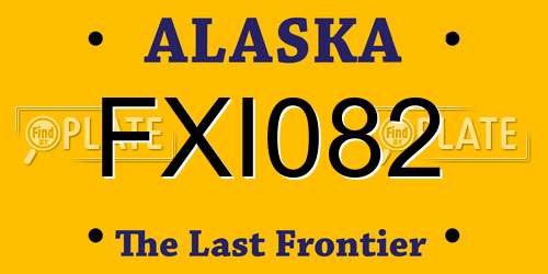FXI082 Alaska License Plate