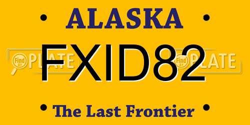 FXID82 Alaska License Plate