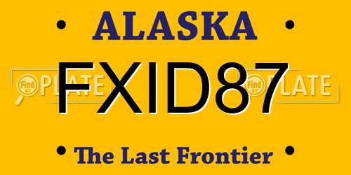 FXID87 Alaska License Plate