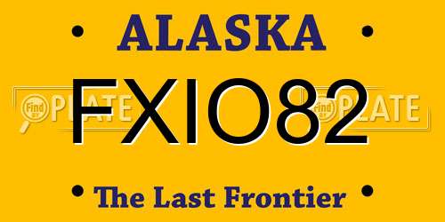 FXIO82 Alaska License Plate