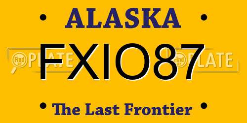 FXIO87 Alaska License Plate