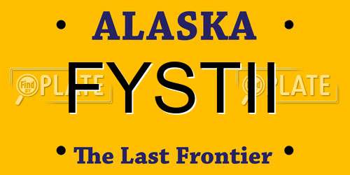 FYSTII Alaska License Plate