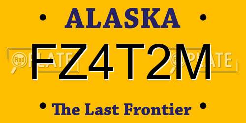 FZ4T2M Alaska License Plate