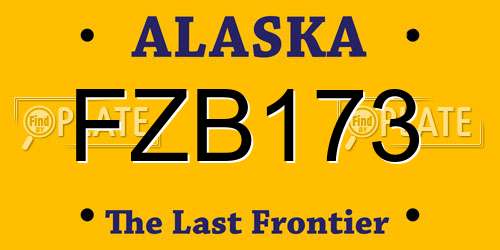 FZB173 Alaska License Plate