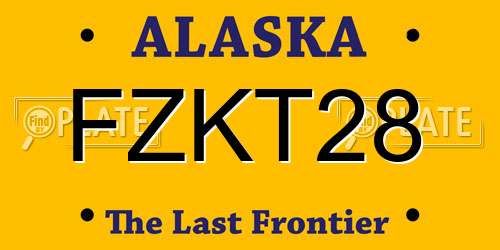 FZKT28 Alaska License Plate