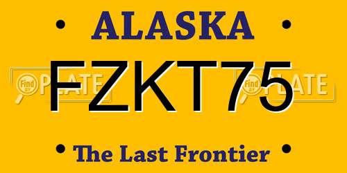 FZKT75 Alaska License Plate