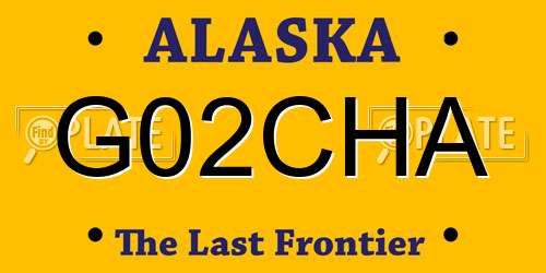 G02CHA Alaska License Plate