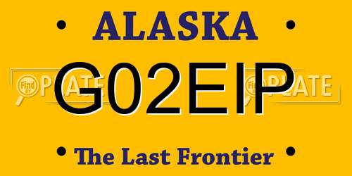 G02EIP Alaska License Plate