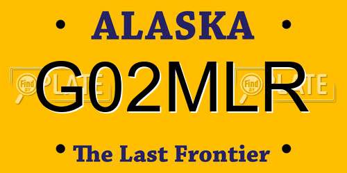 G02MLR Alaska License Plate