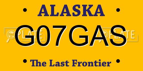 G07GAS Alaska License Plate