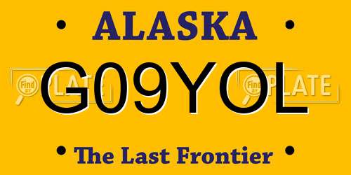 G09YOL Alaska License Plate