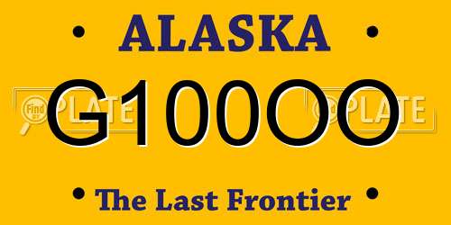 G100OO Alaska License Plate