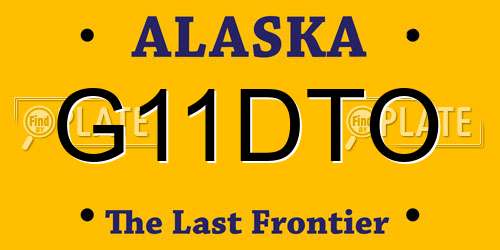 G11DTO Alaska License Plate