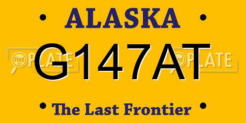 G147AT Alaska License Plate