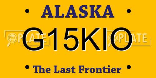 G15KIO Alaska License Plate