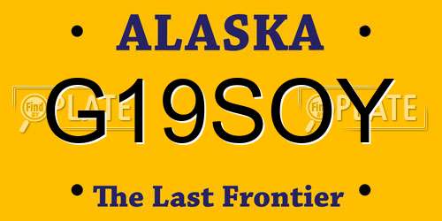 G19SOY Alaska License Plate