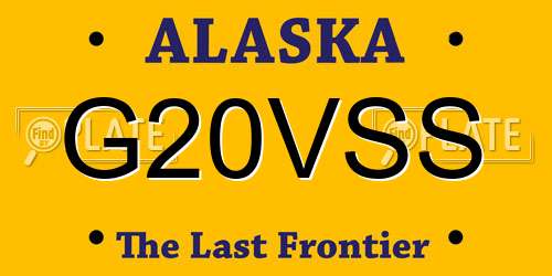 G20VSS Alaska License Plate