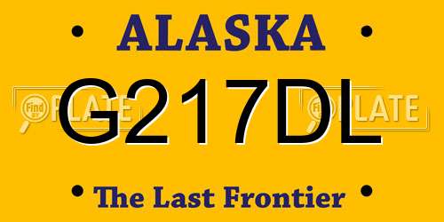 G217DL Alaska License Plate