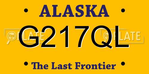 G217QL Alaska License Plate