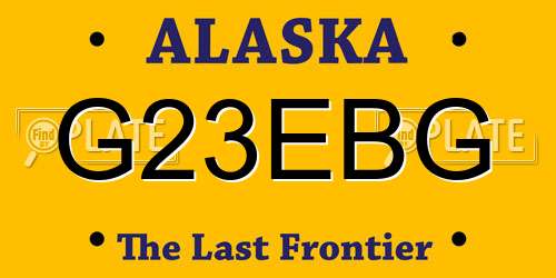G23EBG Alaska License Plate