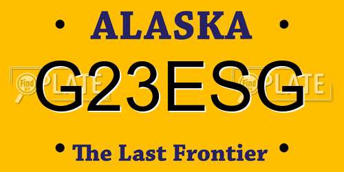 G23ESG Alaska License Plate