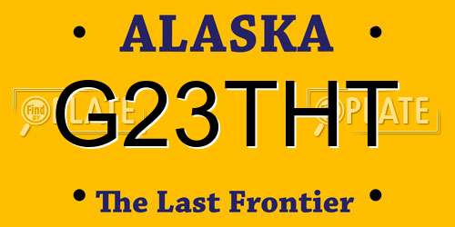 G23THT Alaska License Plate