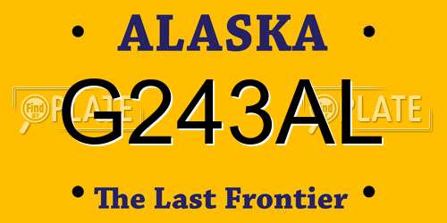 G243AL Alaska License Plate