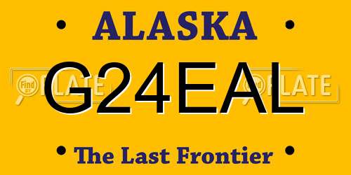 G24EAL Alaska License Plate