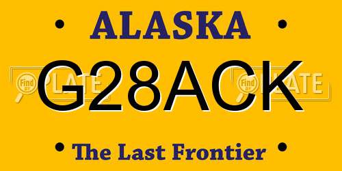 G28ACK Alaska License Plate