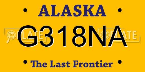 G318NA Alaska License Plate