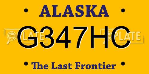 G347HC Alaska License Plate
