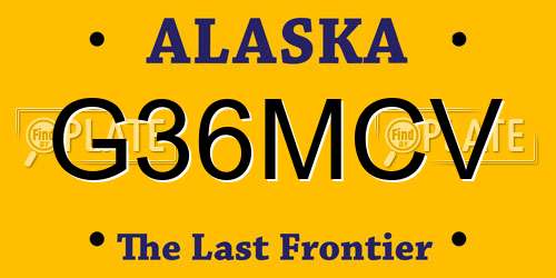 G36MCV Alaska License Plate