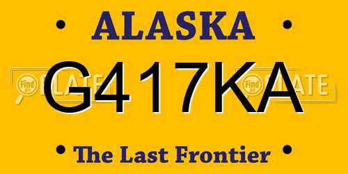 G417KA Alaska License Plate