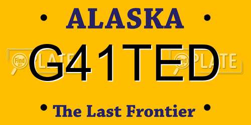 G41TED Alaska License Plate