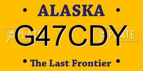 G47CDY Alaska License Plate