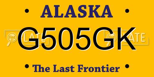 G505GK Alaska License Plate