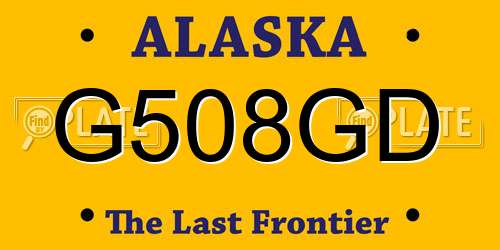 G508GD Alaska License Plate