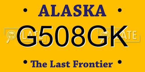 G508GK Alaska License Plate
