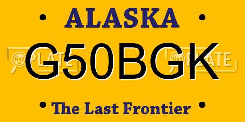 G50BGK Alaska License Plate