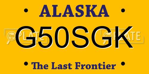 G50SGK Alaska License Plate